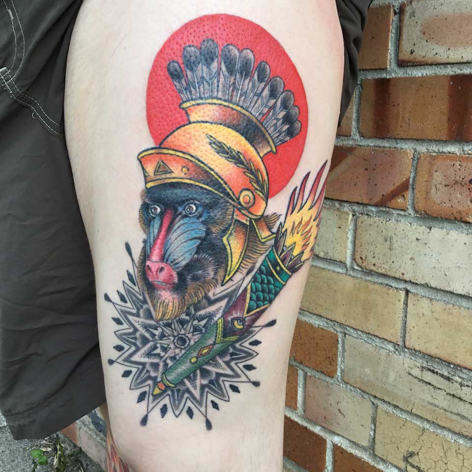 Baboon Tattoo By Moeh Haywood Denver Tattoo