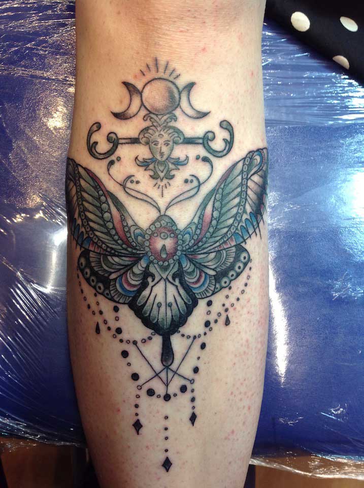 Butterfly Chandelier Tattoo By Moeh Haywood Denver Tattoo